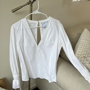 C/MEO Collective Women White Long Sleeve Blouse